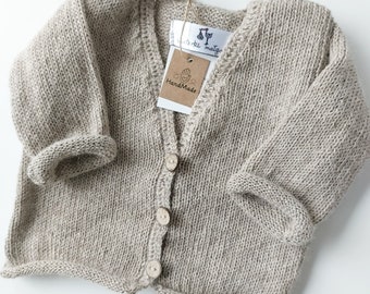 Suéter bebé niño 100 % Alpaca, suéter, suéter CHOCOLATE  suéter BOHO, suéter escandinavo, suéter de lana caliente infantil