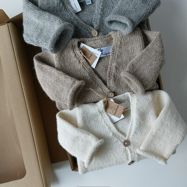 Maglione Baby Boy 100% Alpaca, maglione di lana Alpaca, maglione di lana beige chiaro maglione BOHO, maglione scandinavo, maglione