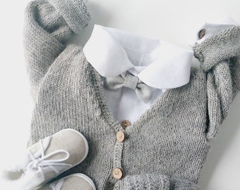 Pull Baby Boy 100 % Alpaca, pull Wool Alpaca, pull en laine GRIS, pull BOHO, pull scandinave, pull en laine chaude pour bébé,