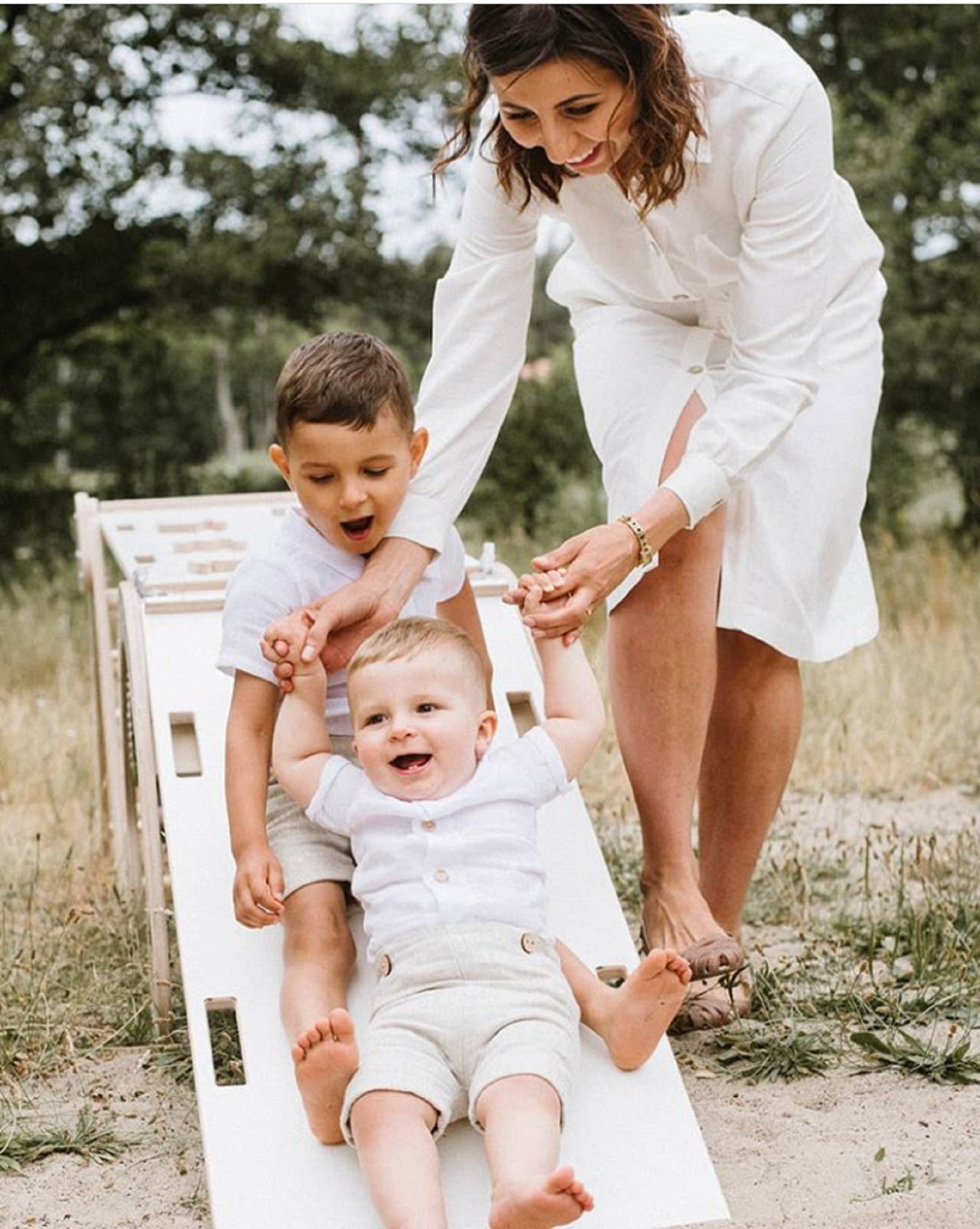 Beige Linen Christening Outfit for Baby Boy: Summer Baptism Set - Etsy