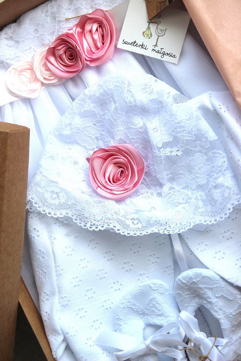 CAP Hut Mit Spitze Christening Clothing for Girl Etsy