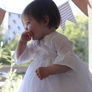 christening dress/ 2 Jears /sleeves with bells