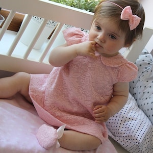 Mädchen Taufkleid -Rose/3teile