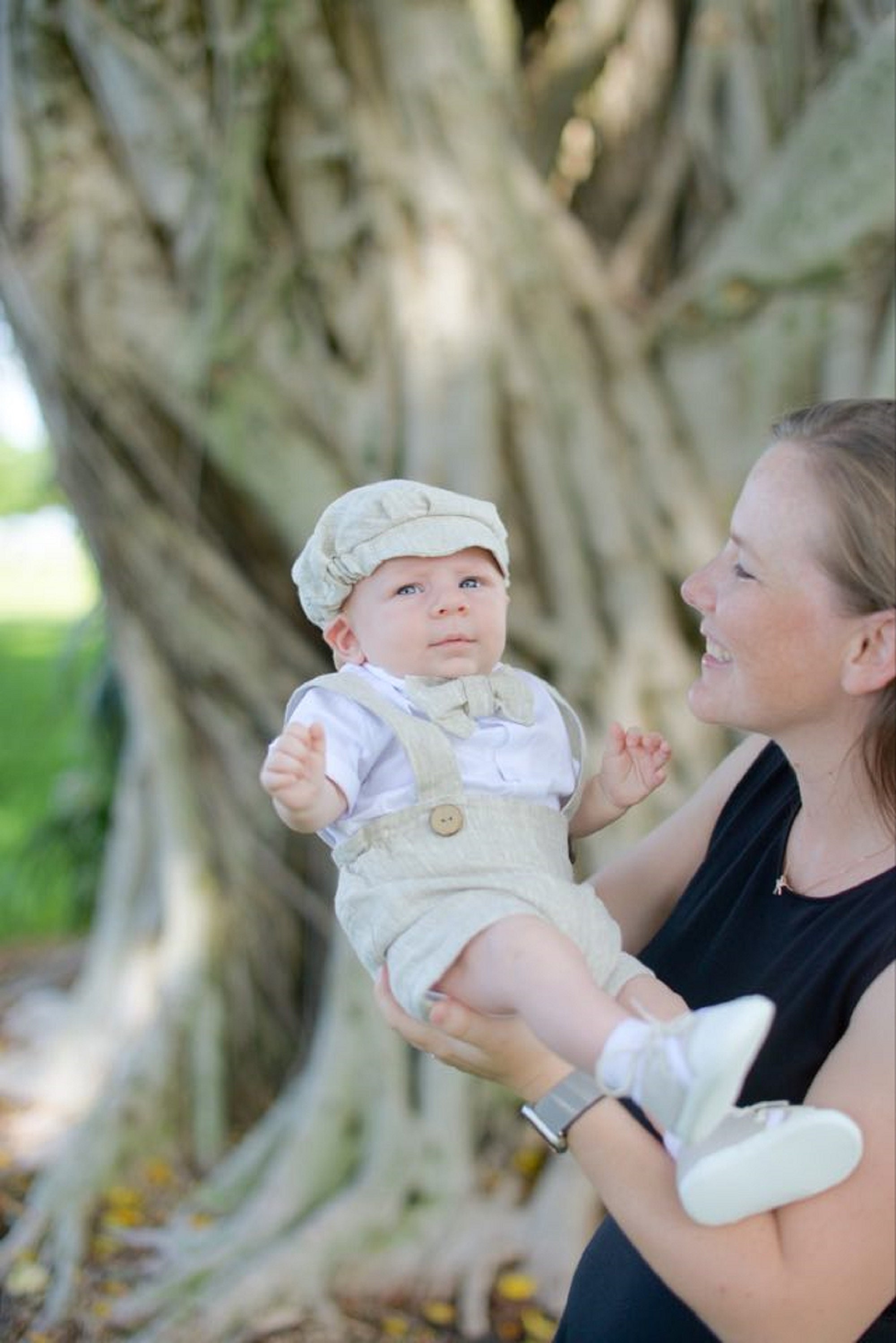 de bautizo para niño LINO Bautizo Trajes de BEIGE - Etsy España