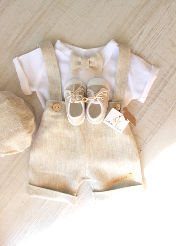 Bautizo para niño, LINO Bautizo, BEIGE NATURAL, Trajes de Lino