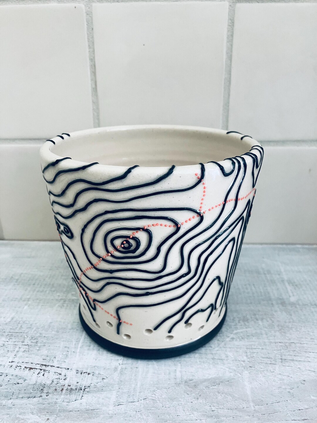 Mount Marcy Colander - Adirondacks | Map Pottery | Handmade Pottery ...
