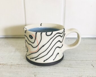 Overlook Mountain - Double Espresso Mug (Periwinkle Interior)