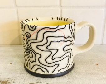 Giant Ledge and Panther - 8-10oz Mug (Yellow Interior)