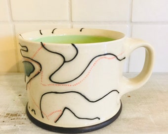 Lake Awosting - Soup Mug (Spring Green Interior)