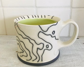 Old Rag Mountain - 10oz Mug (Chartreuse Interior)