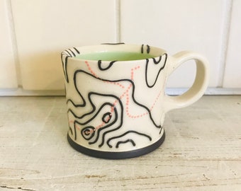 Slide, Cornell, and Wittenberg - Double Espresso Mug (Spring Green Interior)