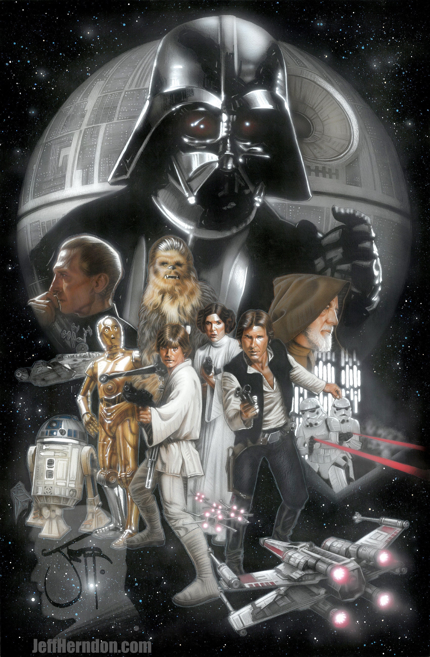 Personnages De Star Wars : Un Nouvel Espoir Star Wars Ep IV un nouvel espoir-Movie Poster | Etsy