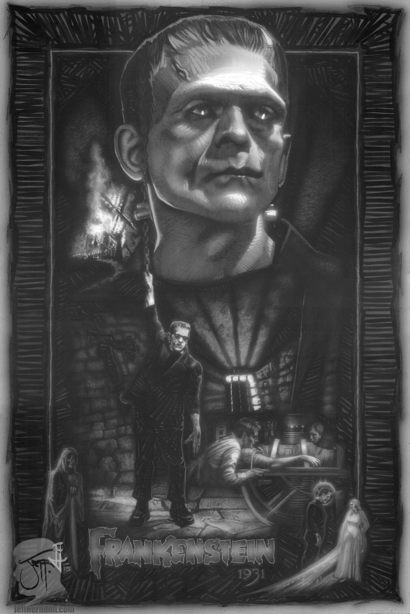 Frankenstein 1931 poster Etsy