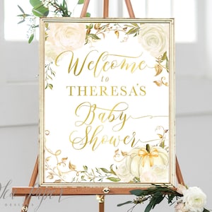 Fall Baby Shower Welcome Sign, Pumpkin Baby Shower Welcome Sign, Little Pumpkin Baby Shower Welcome Sign, Printed or Printable - Fall 2