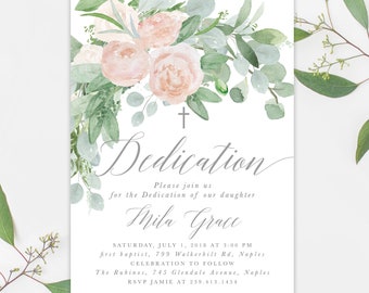 dedication invite etsy