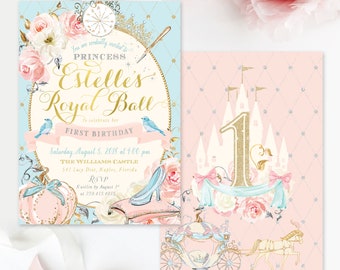 cinderella invite etsy