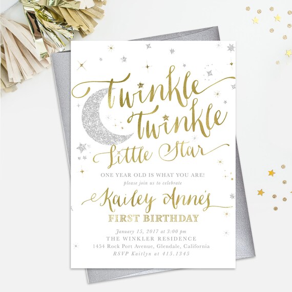 twinkle little star invitation
