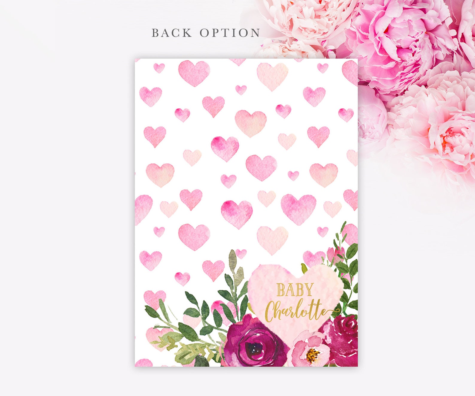 Heart Baby Shower Invitation Valentine Baby Shower Etsy