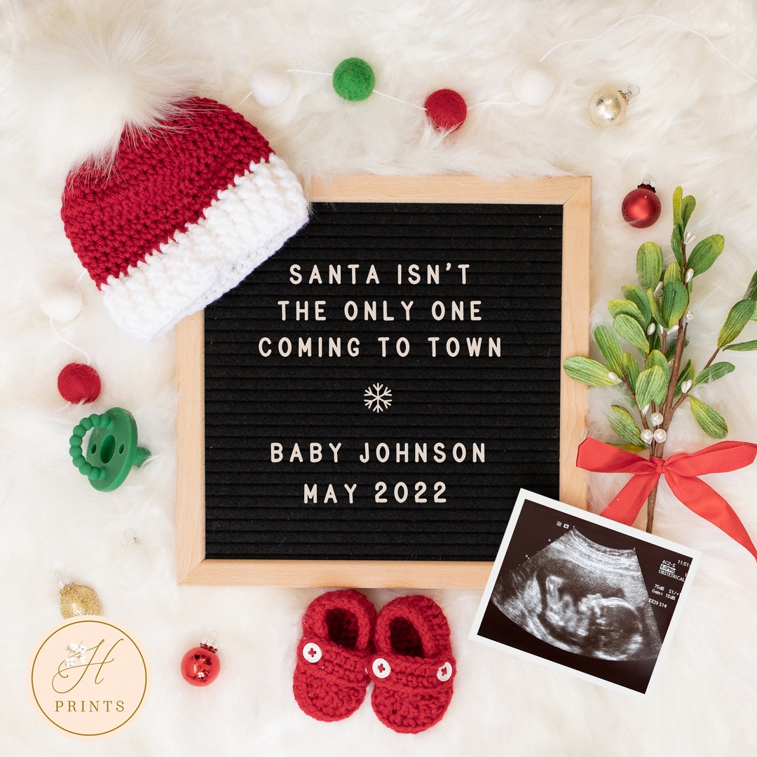 Christmas Pregnancy Announcement, Editable Holiday Digital Pregnancy Christmas Pregnancy Announcement, Editable Holiday Digital Pregnancy