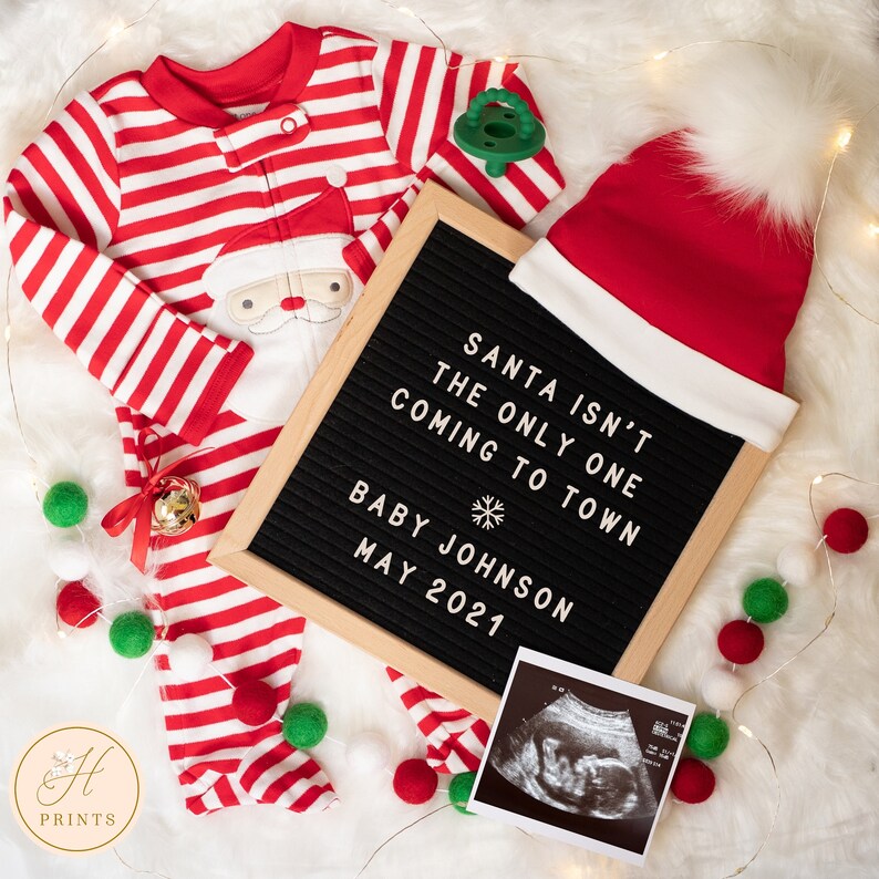 Christmas Pregnancy Announcement Editable Holiday Digital Etsy Christmas Pregnancy Announcement Editable Holiday Digital Etsy