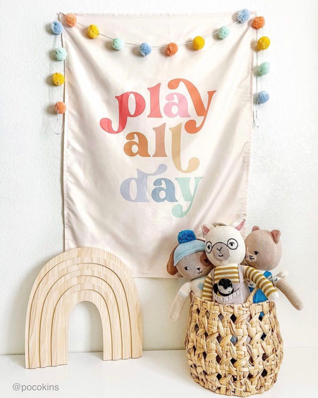 Play All Day Easy Hang Banner™ for Kid's Rooms, Playrooms & Nursery ...