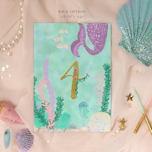 Mermaid Birthday Party Invitation, Mermaid Birthday, Mermaid Invite, Mermaid Invitation, Mermaid Party, Under the Sea Invitation - Annelise image 3
