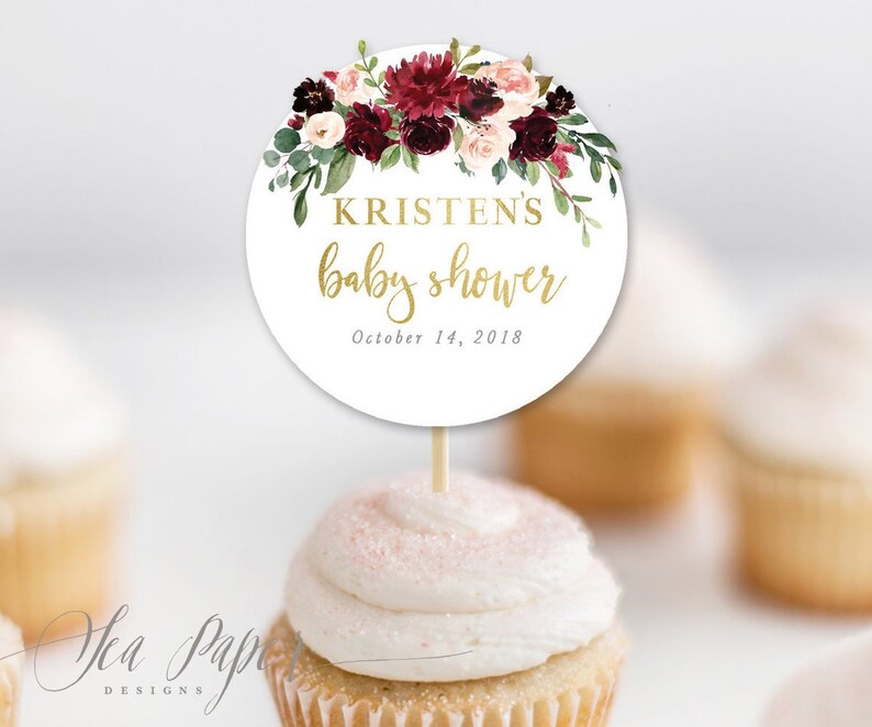 Printable Cupcake Toppers Digital Print Your Own Files Etsy