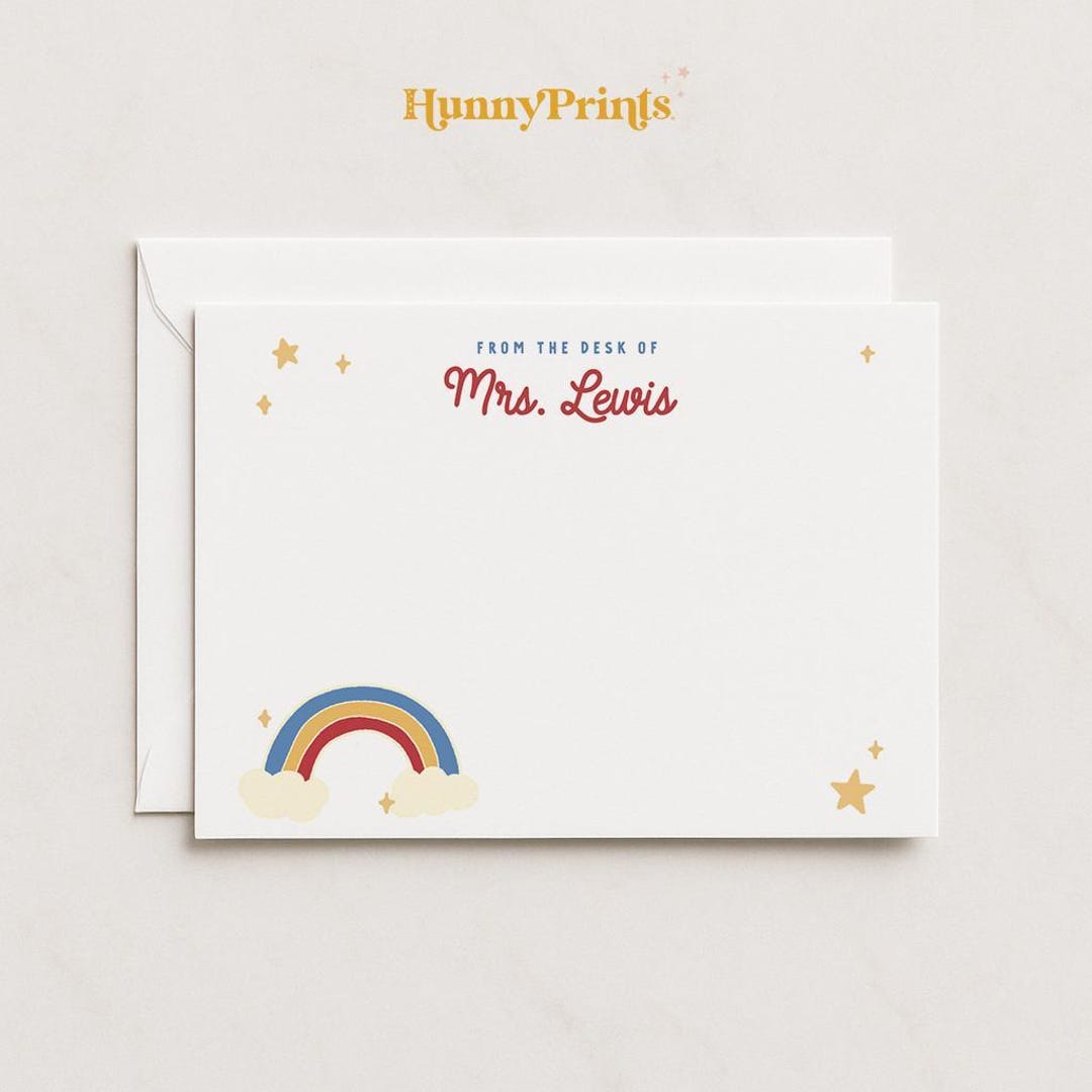 Teacher Personalized Note Card Stationery Set: Christmas Teaser Gift ...