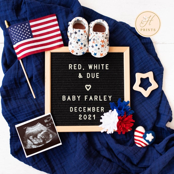 Editable 4th Of July Pregnancy Announcement C For Social Etsy Editable 4th Of July Pregnancy Announcement C For Social Etsy