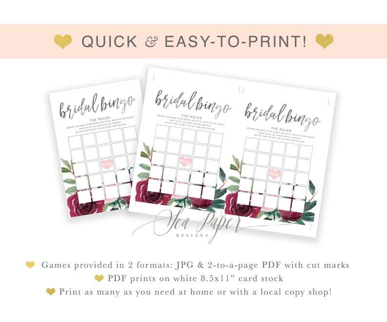 INSTANT DOWNLOAD Odette Bridal Shower Games Bundle Odette Floral Bridal Shower Games Package 6 Printable Floral Bridal Shower Games Set