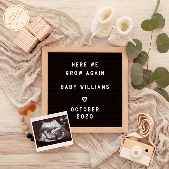 Editable Baby 2 or 3 Pregnancy Announcement for Social Media, Digital Pregnancy Announcement Template, Second or third Baby announcement Il_570xn