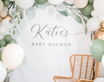 Greenery Photography Backdrop, Photo Backdrop, Eucalyptus Backdrop, Bridal Shower Backdrop, Baby Shower Backdrop, Birthday Backdrop - laurel