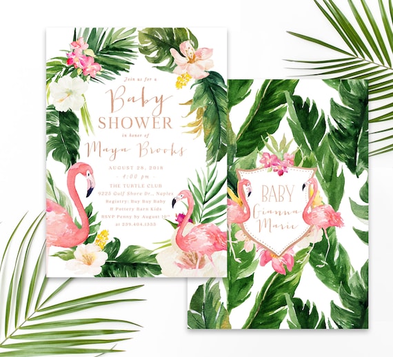 rose themed baby shower invitations