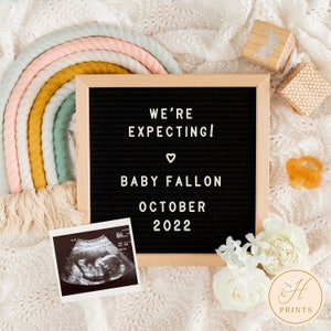 Anuncio editable de embarazo de Rainbow Baby para redes sociales, anuncio digital de Rainbow Pregnancy Anuncio personalizado de la carta