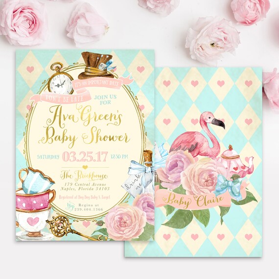 Alice In Wonderland Baby Shower Invitations 9