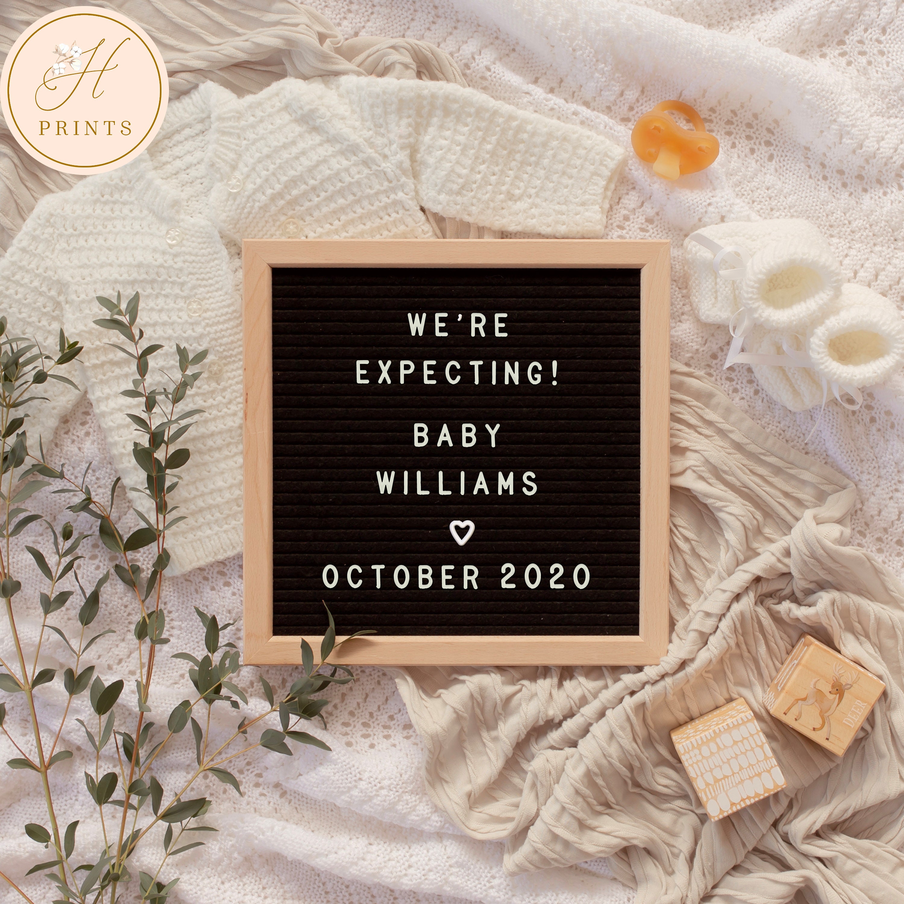 Editable Social Media Pregnancy Announcement Digital Etsy