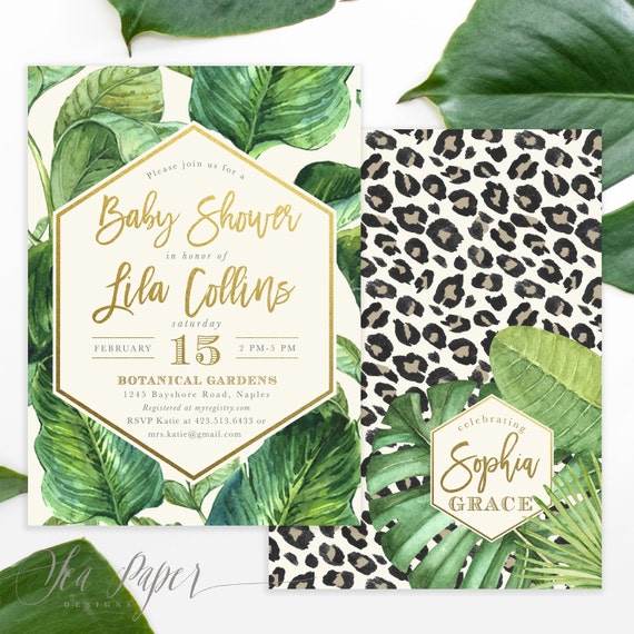 glam baby shower invitations
