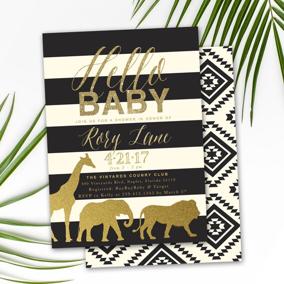 Safari Baby Shower Invitation, Gender Neutral Safari Baby Shower Invite, Modern Safari Baby Shower Invite, Gender Neutral Baby Shower - Rory Il_570xn