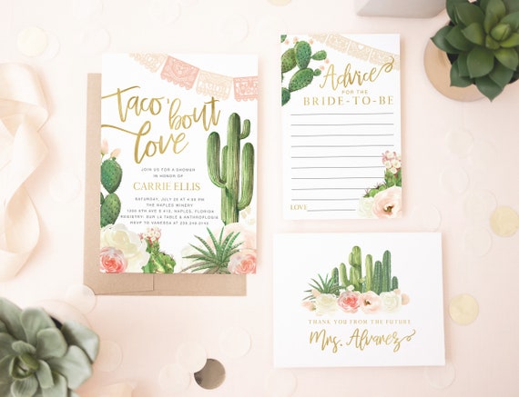Taco 'Bout Love, Fiesta Bridal Shower Invitation, Cactus Bridal Shower Invitation, Boho Bridal Shower Invitation, Taco Bridal Shower, Carrie Il_570xn