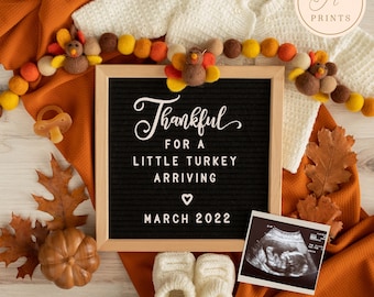 Editable Thanksgiving Pregnancy Announcement, Fall Pregnancy Announcement Template, Pregnancy Announcement, Turkey Pregnancy Announcement