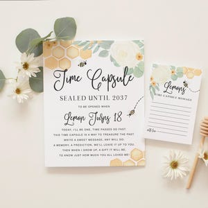 Little Honey 1st Birthday Invitations, Bee First Birthday Party Printed Invites & Envelopes - Honeybee | Invitation Printing or Digital image 3