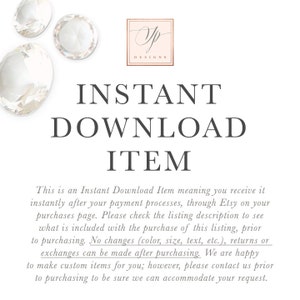 Może przedstawiać: Białe tło z tekstem "INSTANT DOWNLOAD ITEM" w ciemnej czcionce. Obraz zawiera logo w prawym g&oacute;rnym rogu i diamentowe ozdoby. Tekst wyjaśnia, że jest to natychmiastowe pobranie.