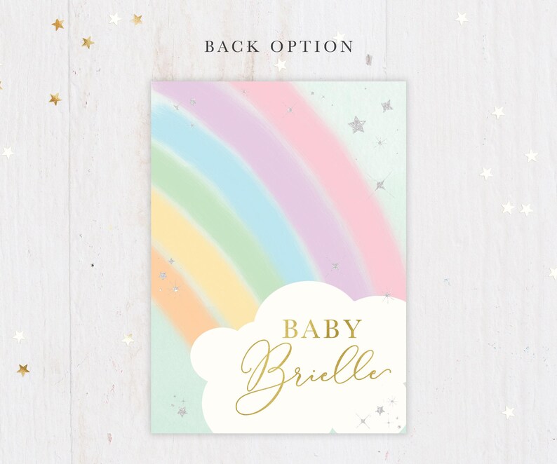 Rainbow Baby Shower Invitation, Rainbow Baby Invitation, Girl Rainbow Baby Shower Invitation, Rainbow Baby Sprinkle Invitation - Audrey image 2