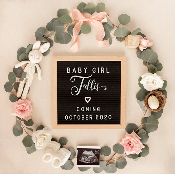 letterboard birth announcement