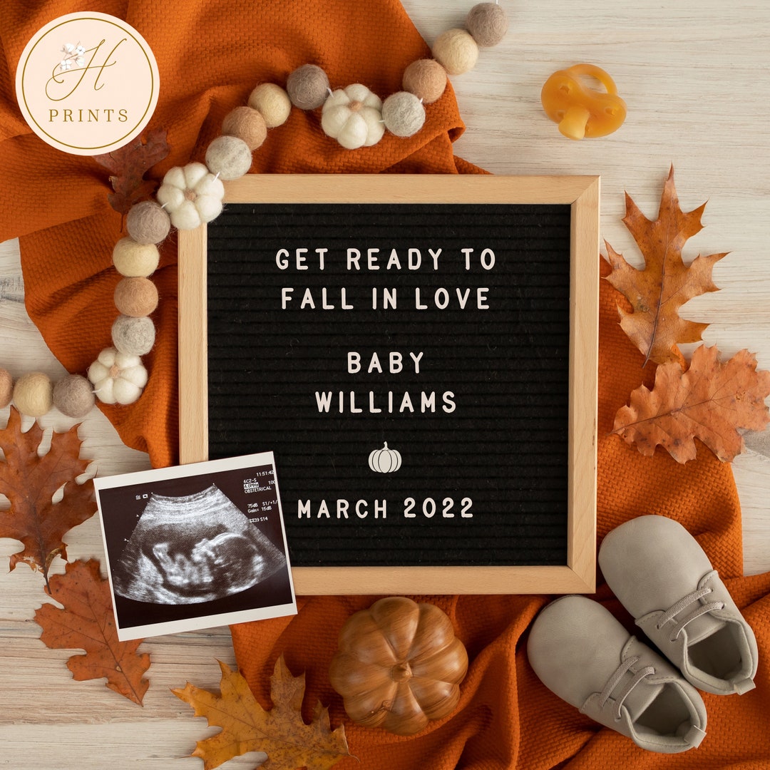 Editable Fall Pregnancy Announcement, Pregnancy Announcement Template Editable Fall Pregnancy Announcement, Pregnancy Announcement Template