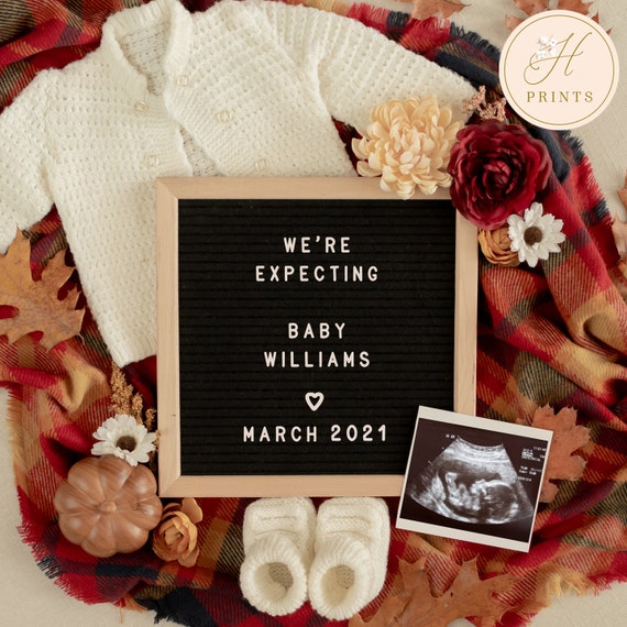 Fall Pregnancy Announcement Template