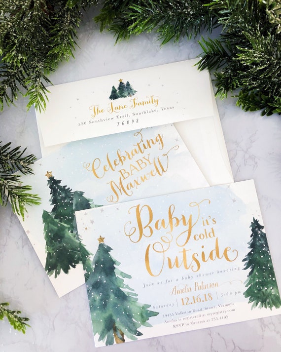 baby it's cold outside invitations