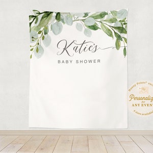 Greenery Photography Backdrop, Photo Backdrop, Eucalyptus Backdrop, Bridal Shower Backdrop, Baby Shower Backdrop, Birthday Backdrop laurel image 4