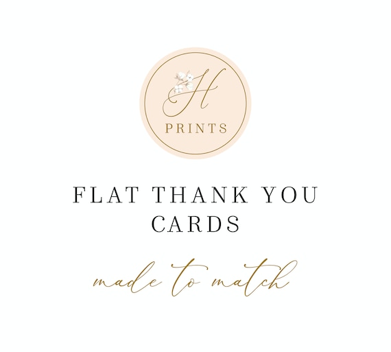 Flat Thank You Cards - Printed Or Digital - Made to Match Any Design in the Shop - Hunny Prints ™ Il_570xn