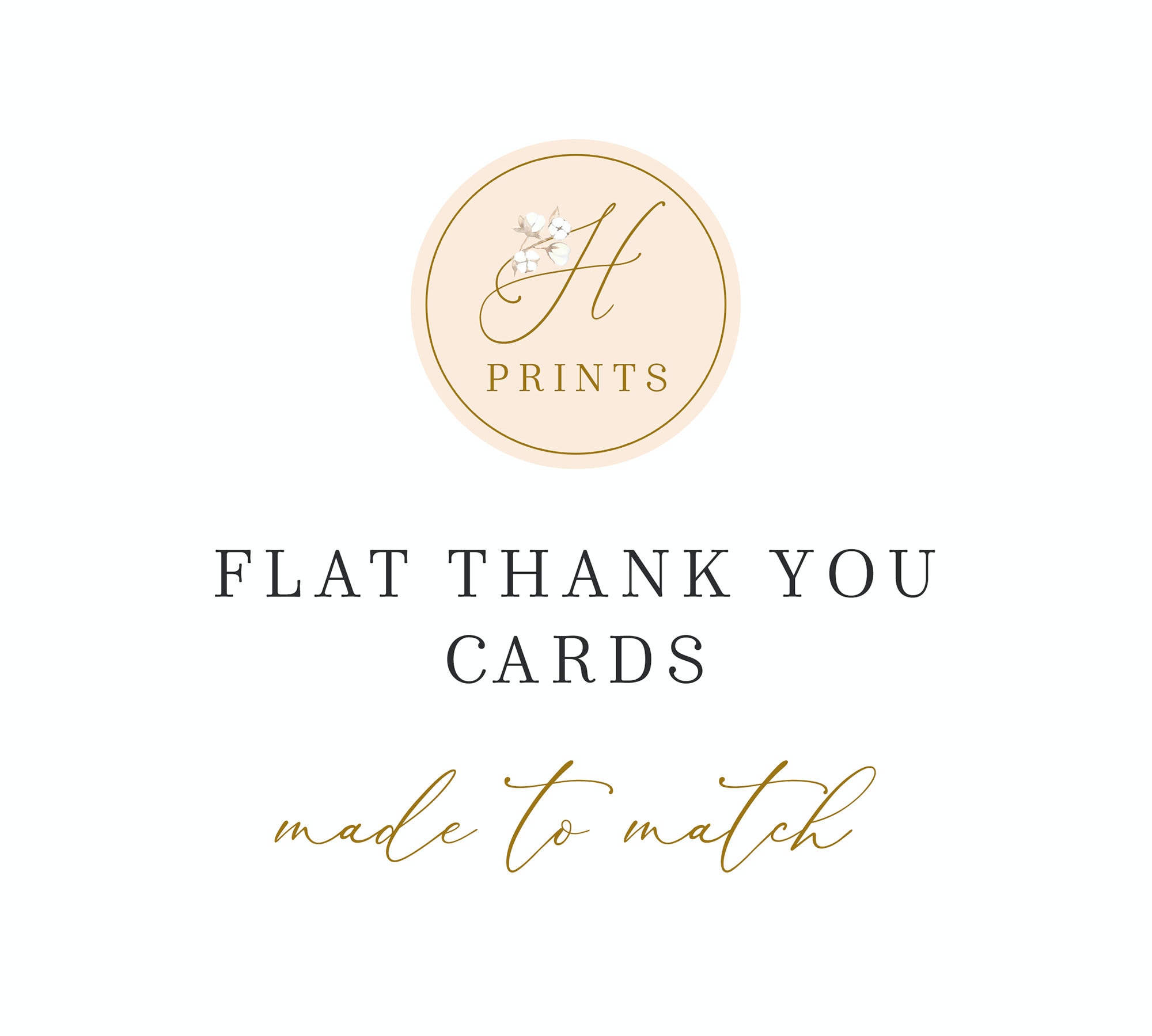 Flat thank you cards